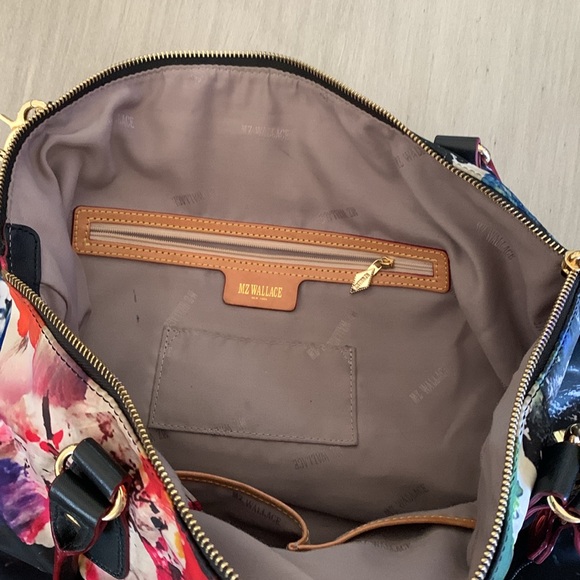 MZ Wallace Tote Bag Spring Floral Nylon Large Crossbody Strap extra small bag - Picture 9 of 11